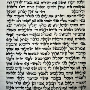 ספר תורה אשכנזי כתב הארי – רמת כתב מהדרין – “ספיר”