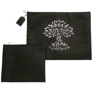 תיק לטלית ותפילין “עץ החיים” שחור והבלטה בצבע כסף